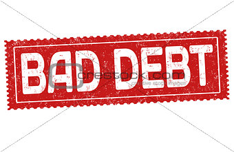 Bad debt grunge rubber stamp 