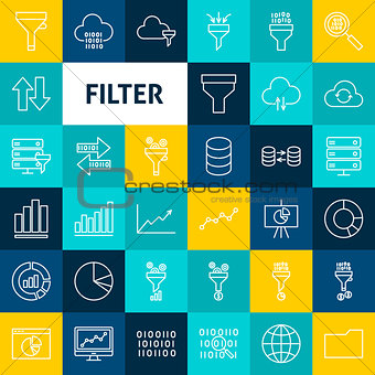 Vector Line Filter Icons