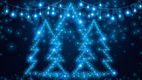 Christmas blue lights