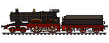Vintage black steam locomotive