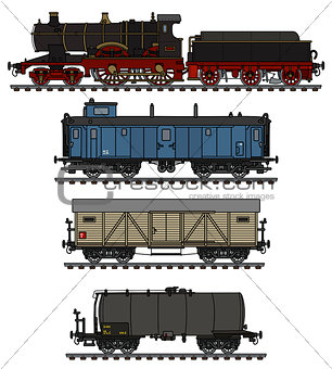 Vintage freight steam train