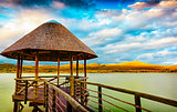 View point on the lake in South Africa