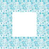 Blue frame with doodle circles