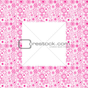 Pink frame with doodle circles