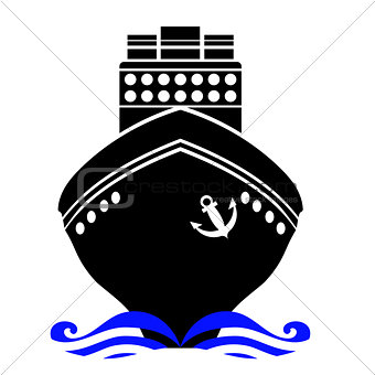 Ship Black Silhouette