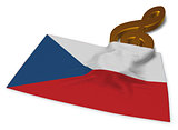 clef symbol and flag of the czech republic - 3d rendering