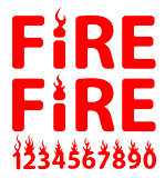Vector lettering FIRE