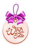 Tag with Inscription Winter Sale