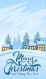 Invitation card Merry Christmas and Happy New Year
