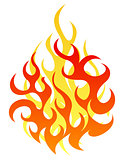 Vector fire design element