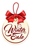 Tag with Inscription Winter Sale
