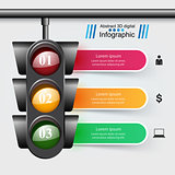 Traffic light icon. Business, travel inofgraphic