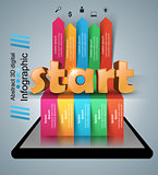 Start 3d business infographics.
