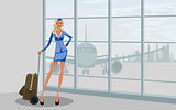 Stewardess at the airport