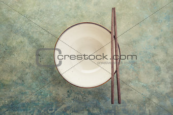 Empty ceramic soup plate