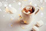 Hot chocolate with marshmallows