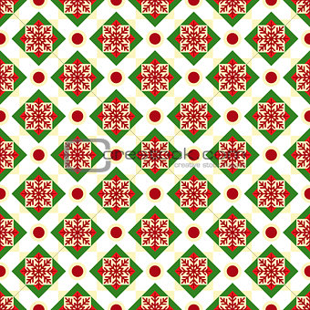 Christmas geometric nordic seamless vector pattern.