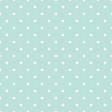 Blue and white polka dot baby seamless vector pattern.