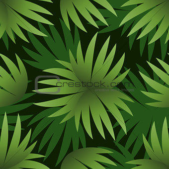 Seamless Pattern, Green Leaves