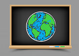 blackboard Earth lesson