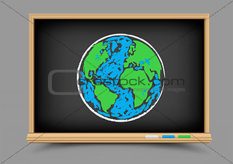 blackboard Earth lesson