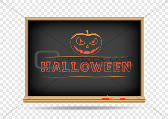 blackboard Halloween drawing