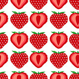 Seamless pattern of strawberry fruit