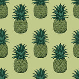 Seamless pattern of pineapple