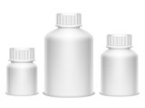White Medicine Pill Bottles