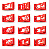 Red Sale Tags