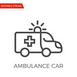 Ambulance Car Vector Icon