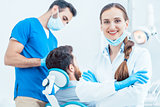 Portrait of a confident female dentist looking at camera in the