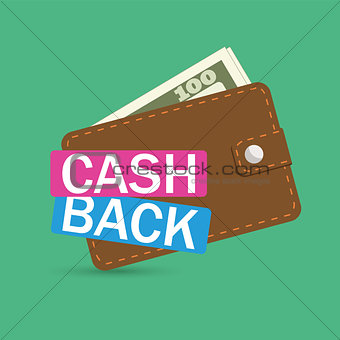 brown wallet icon cash back, finance mobile app icon