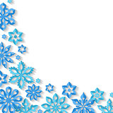 Corner snowflake background.