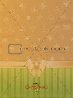Christmas decorated brown paper with text