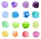 Vector watercolor blots