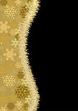Christmas Background with Gold Christmas Chain