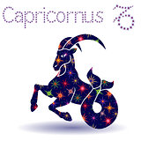 Zodiac sign Capricornus stencil