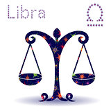 Zodiac sign Libra stencil