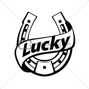 lucky - horseshoe design