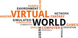 word cloud - virtual world