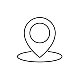 Geo location pin line icon