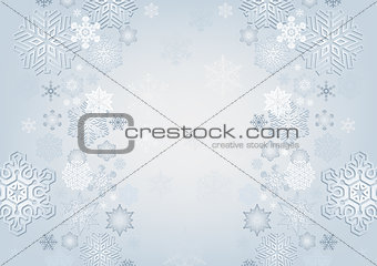 Winter Background with Snowflakes