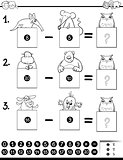 addition educational game coloring page