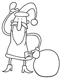 Santa Claus Christmas cartoon coloring book