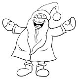 happy Santa Claus character coloring book