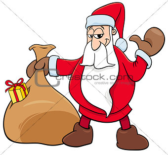 Santa Claus Christmas character with sack