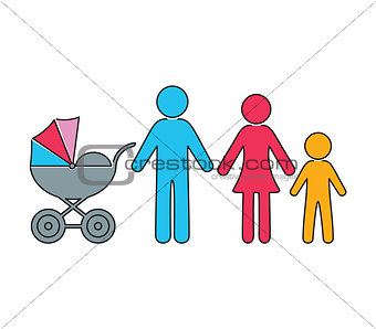 Vector infographic family icon