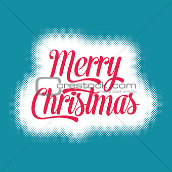 Merry christmas vector card lettering