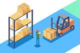 Warehouse for storage and distribution of cargo